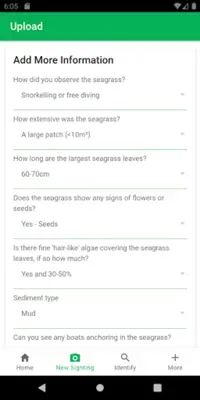 Seagrass Spotter android App screenshot 2